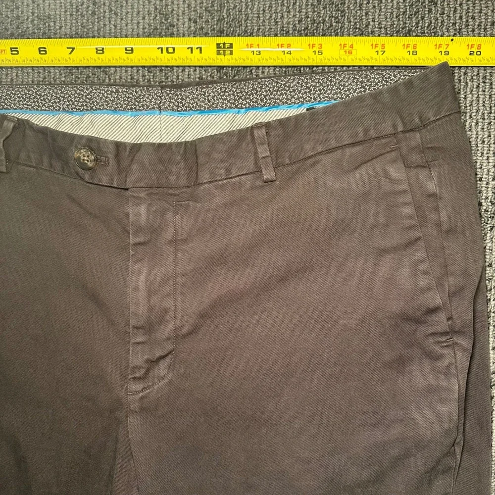 Bonobos Mens Chino Pants 38x30 Brown Flat Front Cotton Trousers Casual Dress